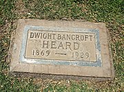 Grave-site of Dwight Bancroft Heard (1869–1929).