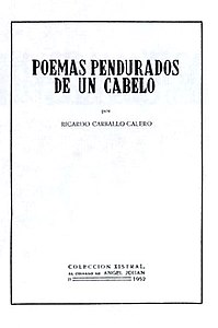 Ricardo Carballo Calero, Poemas pendurados de un cabelo, 1952.