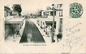 Ancienne gare de Nogent - Vincennes, au début du XXe siècle, située plus au nord sur la ligne de Vincennes.