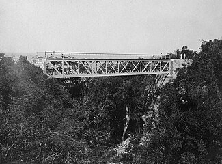 Train Bridge (Steel Viaduct) Connecting the Guajataca Tunnel, Isabela-Quebradillas, Puerto Rico, circa 1904