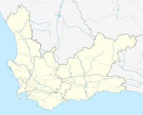 Map showing the location of Fernkloof Nature Reserve