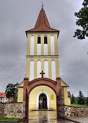 Die einst evangelische, jetzt katholische Pfarrkirche in Stare Juchy (Jucha/Fließdorf)