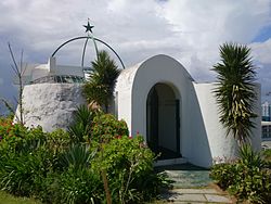 A burial shrine at the cemetery