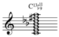 Thirteenth chord with flat ninth[13] Playⓘ