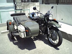 A Ural motorcycle with a sidecar