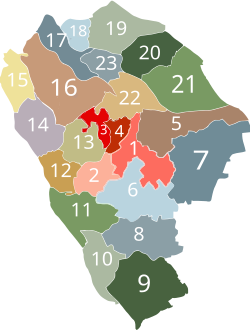 Dongsheng is labeled '24' on this map of Zhongshan