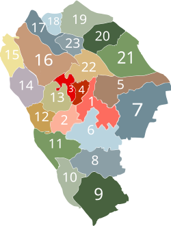 Xiqu is labeled '3' on this map of Zhongshan