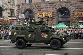 Brigade's KRAZ "Spartan" on Independence day parade, 2016.