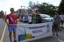 International Marshal Cason Crane participating in the 2014 parade