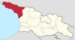 de jure location of Abkhazia in Georgia