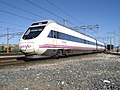 Automotor eléctrico de alta velocidade da S-120 de Renfe Longa Distancia a cubrir un servizo Barcelona-Vigo.