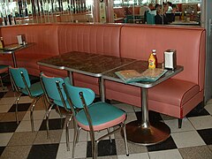 Typical diner upholstery