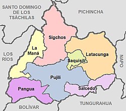 Cantons of Cotopaxi Province