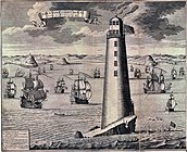 Engraving after Sailmaker of Eddystone Lighthouse