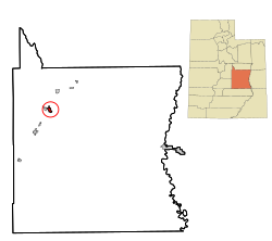 Location within Emery County and the State of Utah