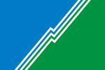 Flag of Yugorsk, Khanty–Mansi Autonomous Okrug, Russian Federation