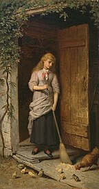 Girl with Broom in Doorway, 1882