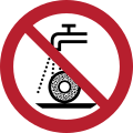 P033 – Do not use for wet grinding