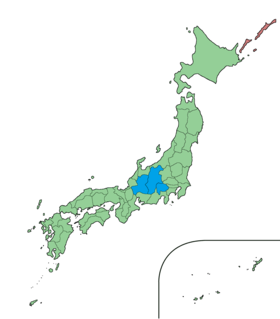 東山地方の地図