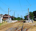 A view of the two station platforms in August 2010