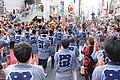 例祭の神輿。渋谷道玄坂109前