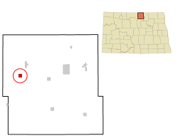 Location of Dunseith, North Dakota