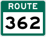 Route 362 marker
