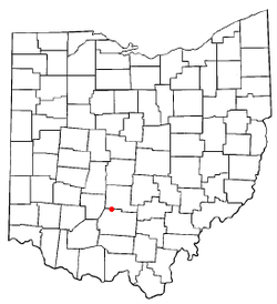 Location of Clarksburg, Ohio