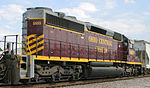 Ohio Central Railroad System 5855 was built with an extended rear deck.