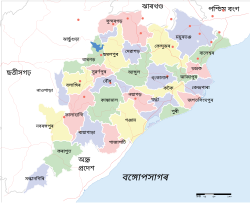 ওড়িশা ৰাজ্যৰ মানচিত্ৰ