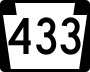 Pennsylvania Route 433 marker