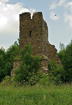 Ruined church in Różana, Środa Śląska County