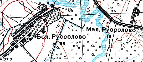 План деревни Руссолово. 1931 год