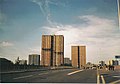 Salford tower blocks in 2001. Tower blocks were mostly built between the 1950's and 1970's.