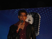 Sandeep Acharya at a stage show in Ahmedabad