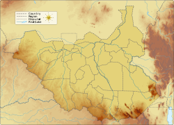 Areya is located in South Sudan