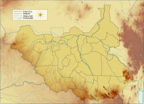 Map showing the location of Ez Zeraf Game Reserve