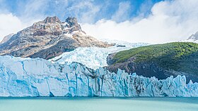 Vue du glacier Spegazzini en Patagonie argentine en janvier 2023.