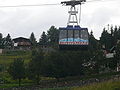 A funicular chegando em Chamois.