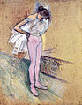 Henri de Toulouse-Lautrec: Danseuse Ajustant son Maillot, 1890 Privatsammlung