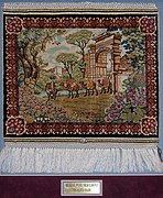 Tapis au motif figuratif contemporain.