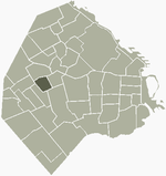 Location of Villa Santa Rita within Buenos Aires