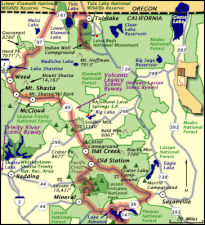 Map of California section