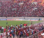 Vuelta Olímpica el día que Melgar derrotó al Sporting Cristal ante más de 35 000 Espectadores.