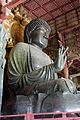東大寺盧舎那仏像　752年（天平勝宝4年）に開眼供養が行われた。「奈良の大仏」とも。度重なる戦災と補修により、建造初期から残っている箇所はわずかである。