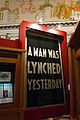 Image 31"A Man Was Lynched Yesterday" flag, hanging at the Library of Congress (from Civil rights movement (1896–1954))