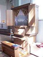 Positive organ in Karlskrona Admiralty Church, Sweden