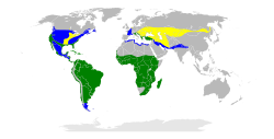 Distribución de Ardea alba