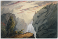 At the Waterfall, ca.1850 watercolor