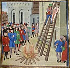 إعدام هوغ ذا يونع ديسبنسر 1326. نموذج مُصغر من جروتاس نسخة من المؤرخات.